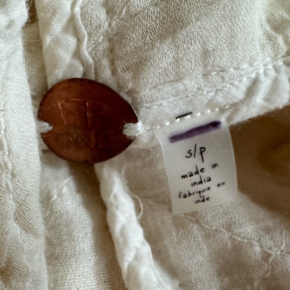 Free People - Oversized Parachute Quilted Ivory Jacket. Size Small. - Picture 12 of 12